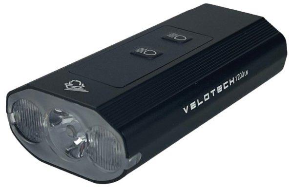 Első lámpa USB Velotech Pro 1200 Lumen