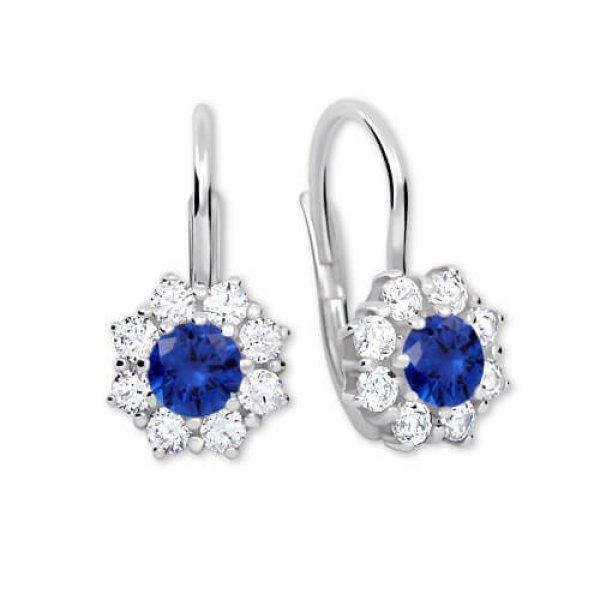 Brilio Silver Ezüst fülbevaló kristályokkal 436 001 00322 04
- kék