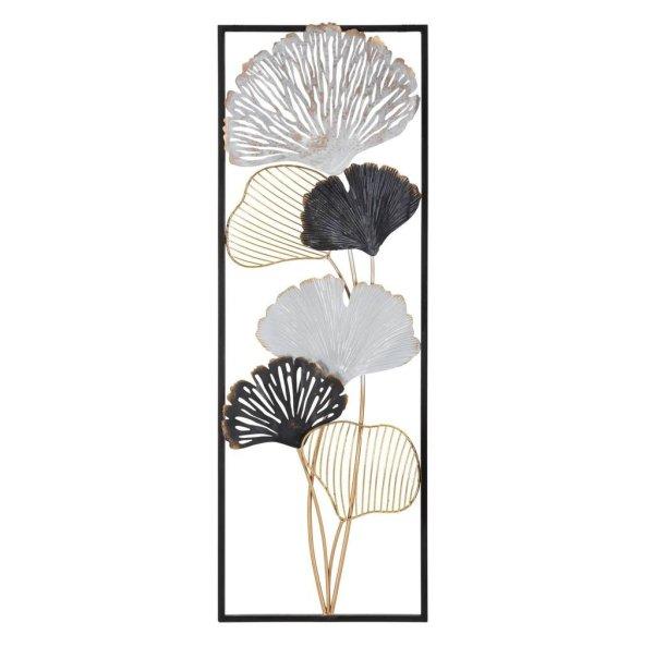 Ginko biloba leveles fali dekoráció, fekete kerettel, balos, fekete-ezüst -
GINKOLOFT CADRE - Butopêa