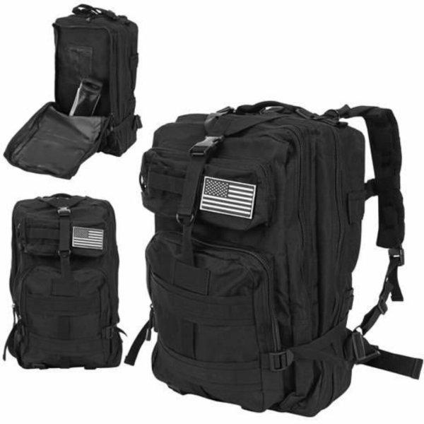Katonai taktikai hátizsák, fekete, 38 L
