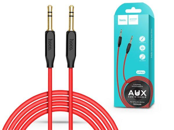 HOCO UPA11 Aux Audio Cable - 3,5 - 3,5 mm jack audio kábel 1 m-es vezetékkel -
fekete/piros