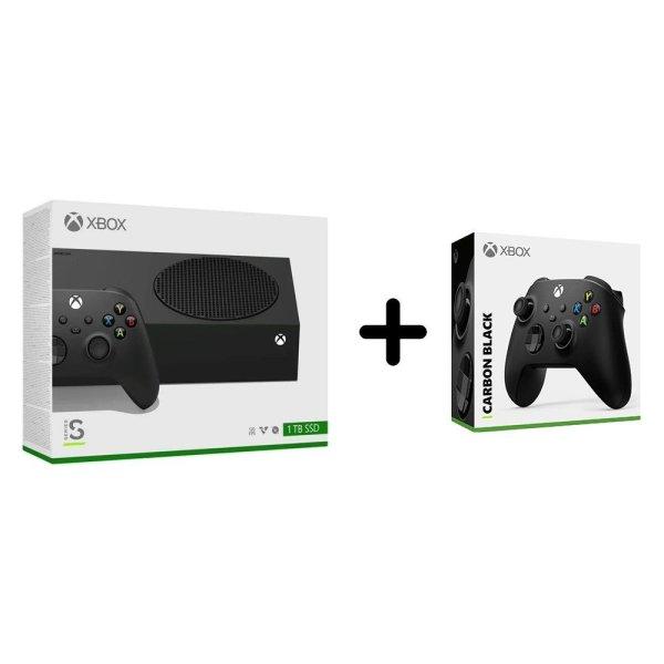 Microsoft Xbox Series S 1TB Carbon Black + 2db Xbox Series X/S Wireless
Controller Carbon Black