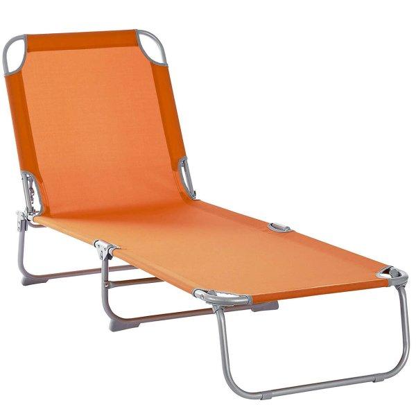 Sersimo összecsukható kanapé, 186 x 56 cm, strandra vagy kertre,
narancssárga, kapacitás 110kg