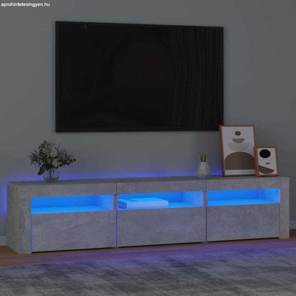 vidaXL betonszürke TV-szekrény LED lámpákkal 180x35x40 cm