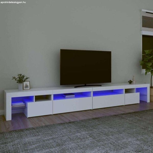 vidaXL fehér TV-szekrény LED-lámpákkal 290x36,5x40 cm