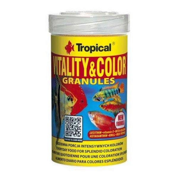 TROPICAL Vitality&Color Granules 1000ml/550g granulált haltáp
színélénkítő és vitalizáló hatással