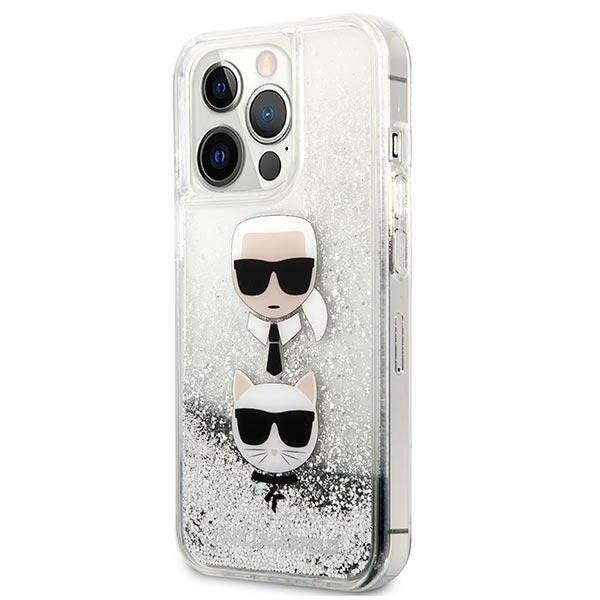 Apple iPhone 13 Pro Karl Lagerfeld Liquid Glitter Karl & Choupette tok -
KLHCP13LKICGLS, Átlátszó