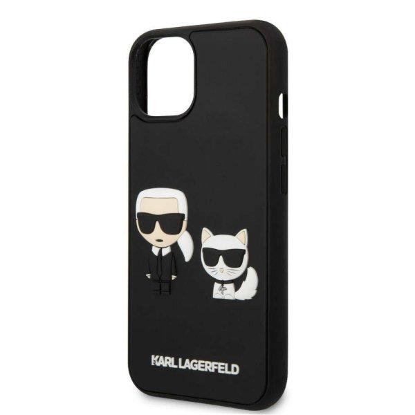 Karl Lagerfeld and Choupette 3D Apple iPhone 14 (6.1) hátlapvédő tok fekete
(KLHCP14S3DRKCK)