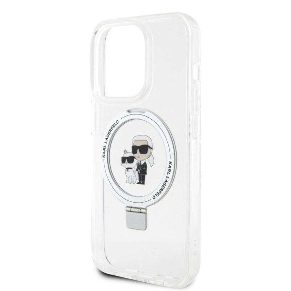Karl Lagerfeld Ringstand Karl and Choupette MagSafe Apple iPhone 15 Pro (6.1)
hátlapvédő tok fehér (KLHMP15LHMRSKCH)