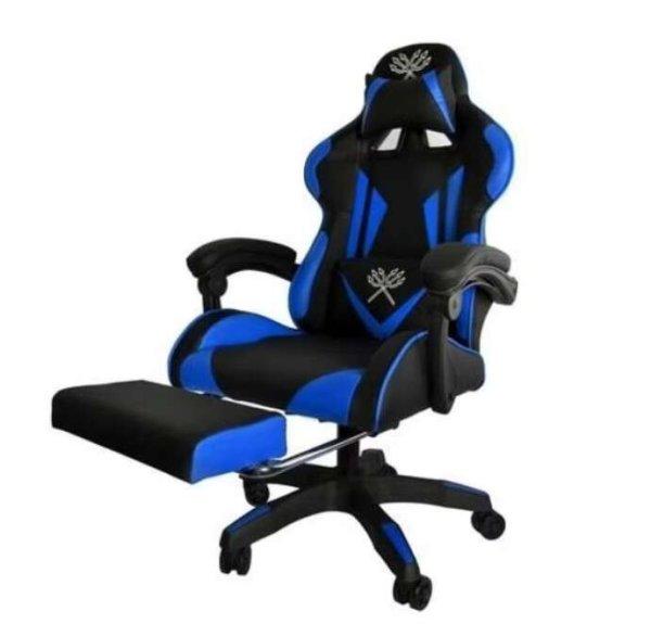 Zoco Body Fit S13 gamer szék, lábtartó, fekete/kék