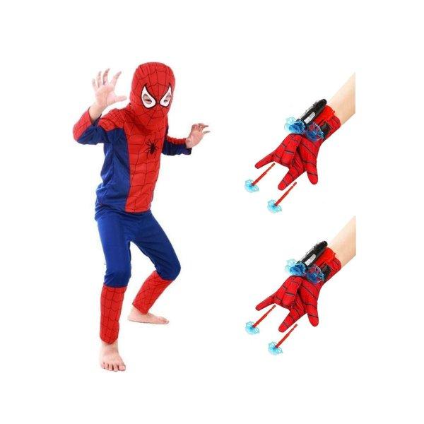 Spiderman KidMania® jelmez szett két indítókesztyűvel, tapadókoronggal 5-7
éves gyerekeknek 110 - 120 cm