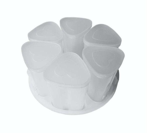 TESLA 95010552, EliteCook K70 Kompatibilis, 125 ml, Fehér joghurt készítő
pohár készlet (6 db)