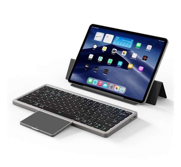 DUX DUCIS OK bluetooth billentyűzet + touch pad (univerzális, asztali tartó
funkció, QWERTY, angol nyelvű) FEKETE