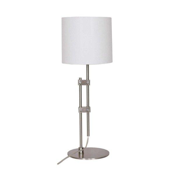 Asztali lámpa DKD Home Decor Ezüst színű Fém Fehér modern (23 x 23 x 64
cm)