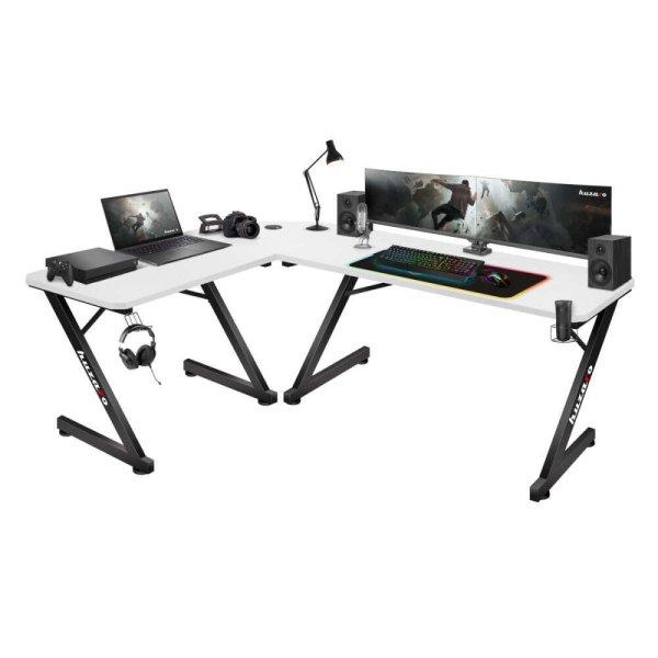 Gamer asztal sarokasztal minőségi íróasztal Hero 7.0 Fehér