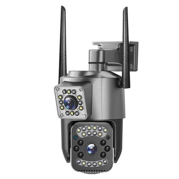 Kettős objektívvel ellátott kültéri biztonsági IP kamera 10X zoommal és
éjszakai látással - 2x2 MP, 4G MCA-10232