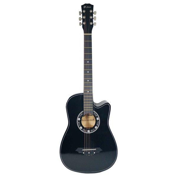 Klasszikus gitár, 4/4 méret, Cutaway Country, 95 cm, fekete