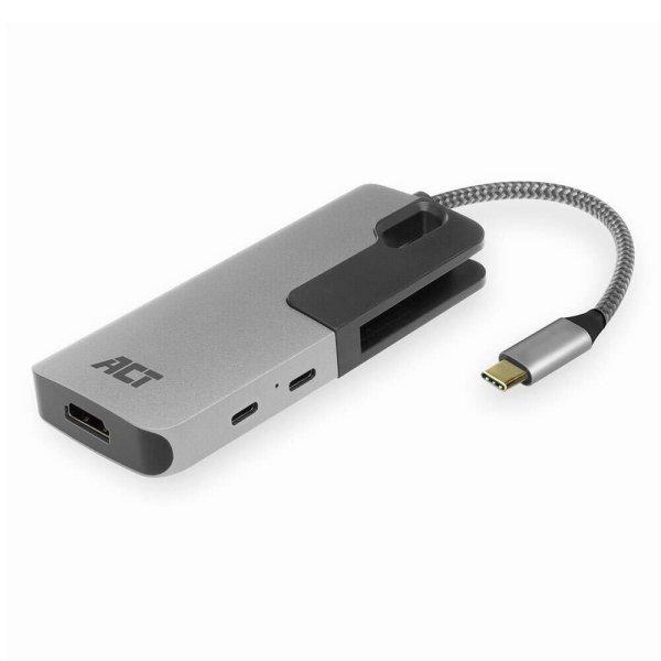 ACT - AC7021 USB-C to HDMI 4K adapter Hub & Card Reader - AC7021