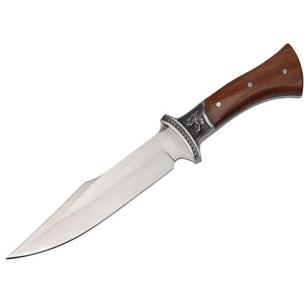 IdeallStore® vadászkés, Tiger Blade, 30.5 cm, rozsdamentes acél, barna,
hüvely mellékelve