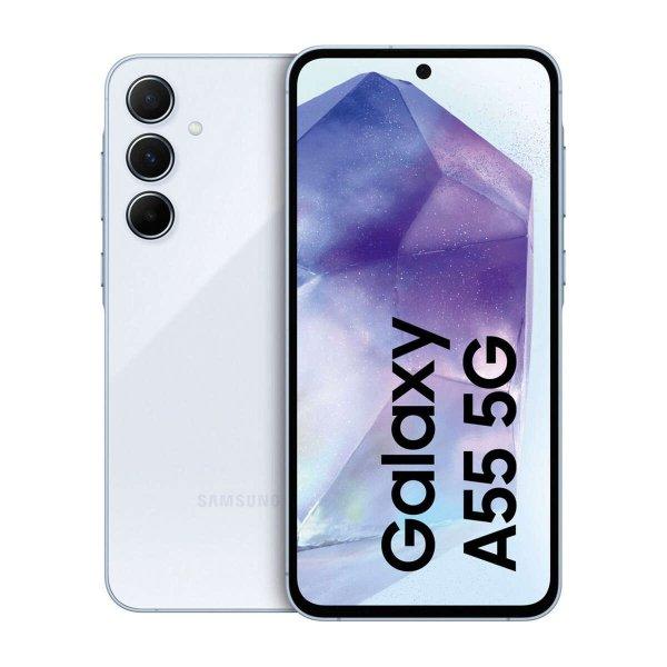 Samsung A556B Galaxy A55 5G DS 256GB (8GB RAM) - Világoskék + Hydrogél fólia