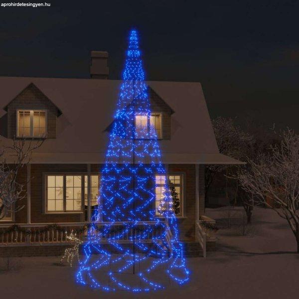 Karácsonyfa zászlórúdon 3000 kék LED-del 800 cm