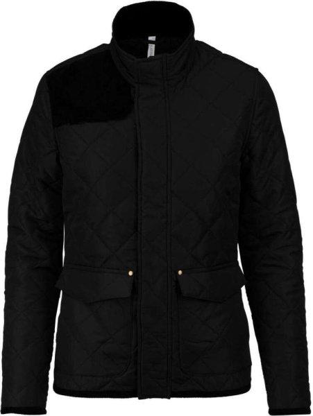 Kariban Női steppelt kabát KA6127, Black/Black-XS