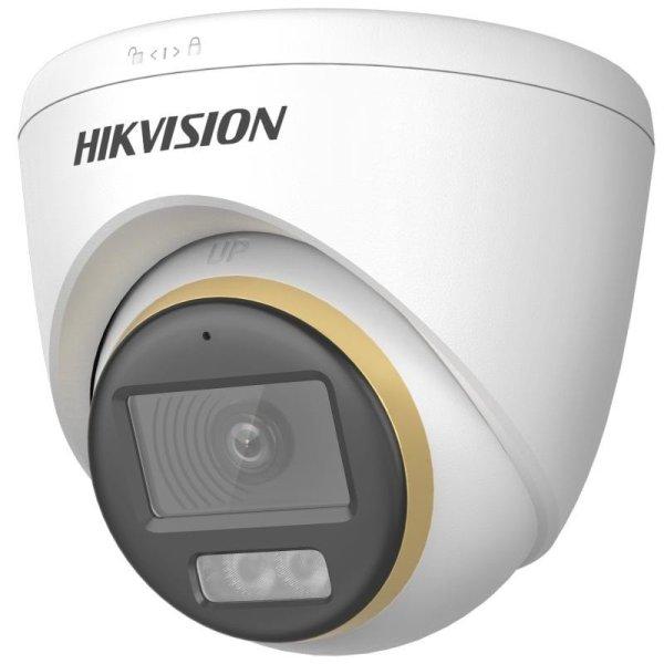 Hikvision DS-2CE72DF3T-LSE (2.8mm) 2 MP ColorVu THD WDR fix turret kamera,
IR/láthatófény, beépített mikrofon, PoC