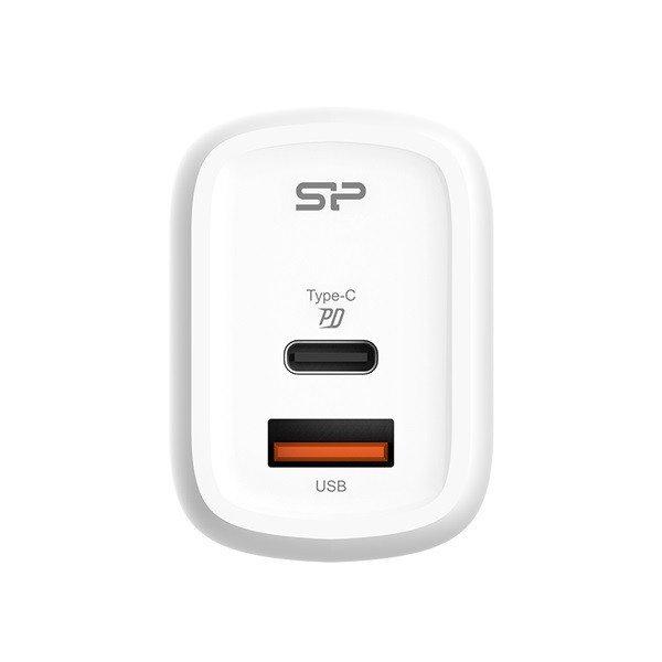 Silicon Power Telefon töltő - QM25, 1db Type-C + 1db USB-A QC3.0 (30W töltő,
EU verzió)