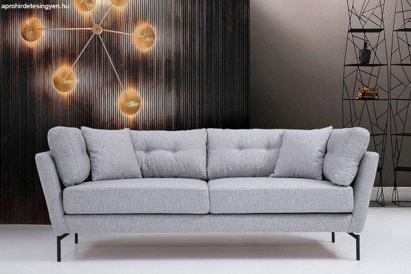 Design 3 személyes kanapé Basiano 214 cm szürke