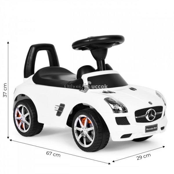 Mercedes SLS tologató autó, gyerekjármű, tolható autó, játékautó,
gyerek Mercedes, tologatható jármű, gyermekautó. - - Fehér