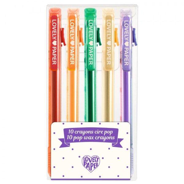Djeco: Lovely Paper Viaszkréta-toll készlet 5 menő színben - 5 pop wax
crayons