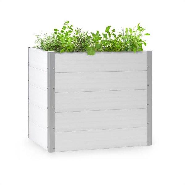 Blumfeldt Nova Grow, kerti ágyás, 100 x 91 x 100 cm, WPC, fa megjelenés,
fehér