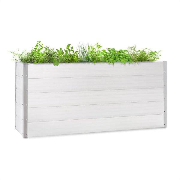 Blumfeldt Nova Grow, kerti ágyás, 195 x 91 x 50 cm, WPC, fa megjelenés,
fehér