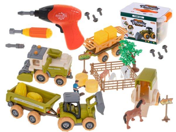 Mezőgazdasági játék szett aratógéppel