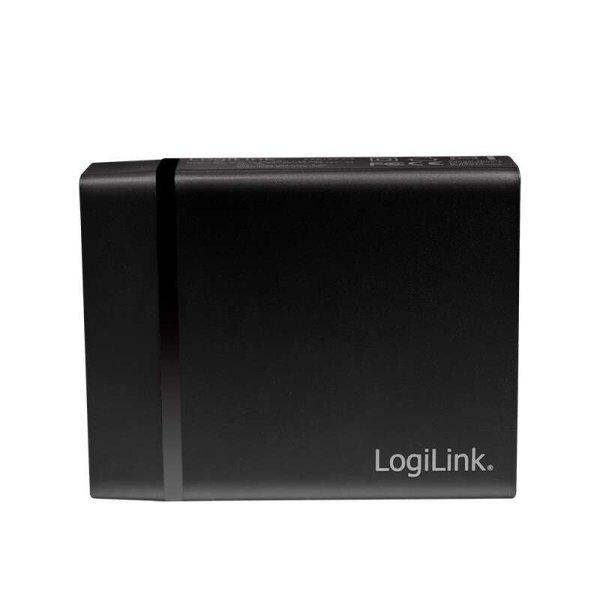 LogiLink PA0122 USB-C / 3x USB-A Hálózati töltő - Fekete (72W)