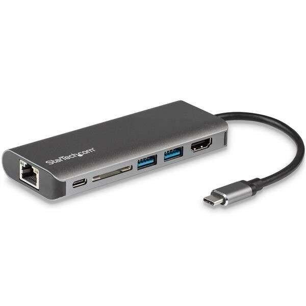 StarTech.com USB-C Multiport Adapter PD 4K HDMI GbE 2xUSB 3.0 ezüst
(DKT30CSDHPD) (DKT30CSDHPD)