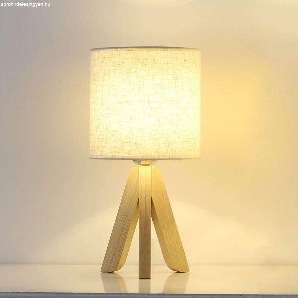 Shinoske Fa asztali lámpa, vászon lámpabúra