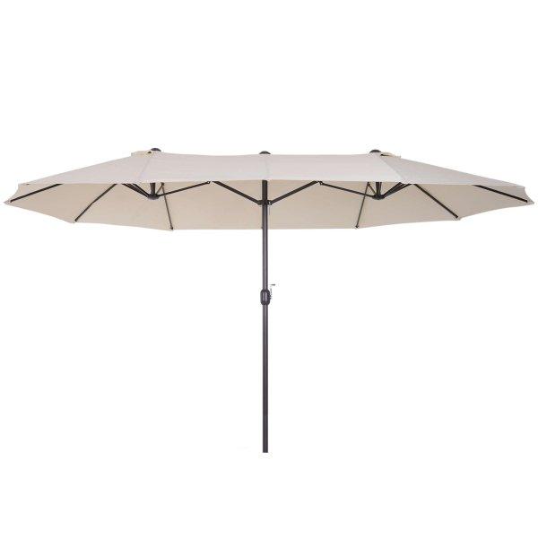 Outsunny kültéri napernyő, UV-védelem, 460x270x240cm, bézs