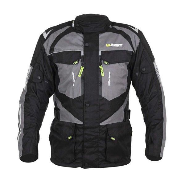 Férfi motoros kabát W-TEC Burdys Evo fekete-szürke XL