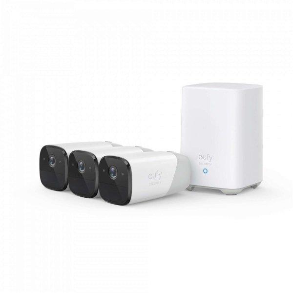 Eufy eufyCam 2 Pro 3-Cam Kit Golyó IP biztonsági kamera Beltéri és kültéri
2048 x 1080 pixelek Fali (T88523D2)