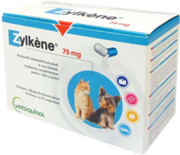 Zylkéne stresszoldó, nyugtató kapszula macskáknak és kistestű kutyáknak
(10 levél; 100 kapszula) 75 mg