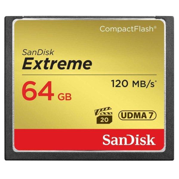 64GB Compact Flash Sandisk Extreme (SDCFXS-064G-X46 / 123852 / 124094)
(SDCFXS-064G-X46 / 123852)