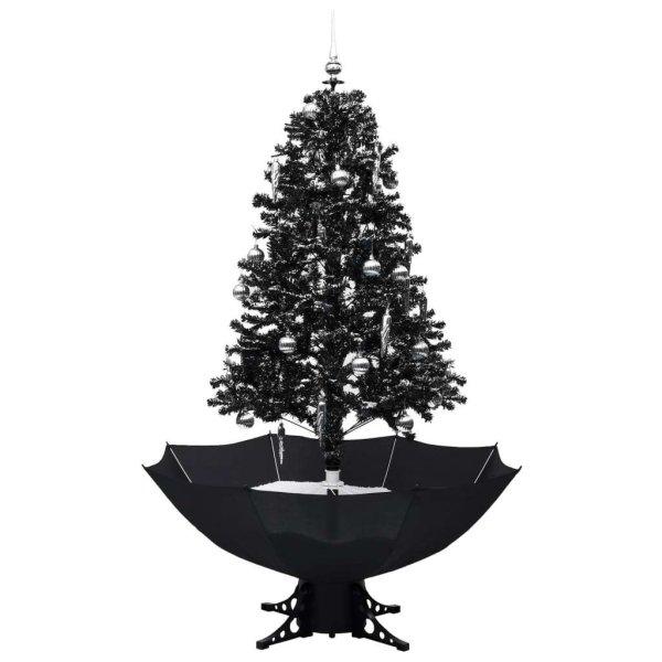 Fekete pvc havazó karácsonyfa ernyő alakú talppal 170 cm