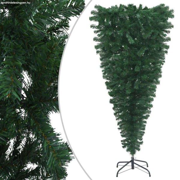 Fordított műkarácsonyfa led-ekkel és gömbszettel 180 cm
