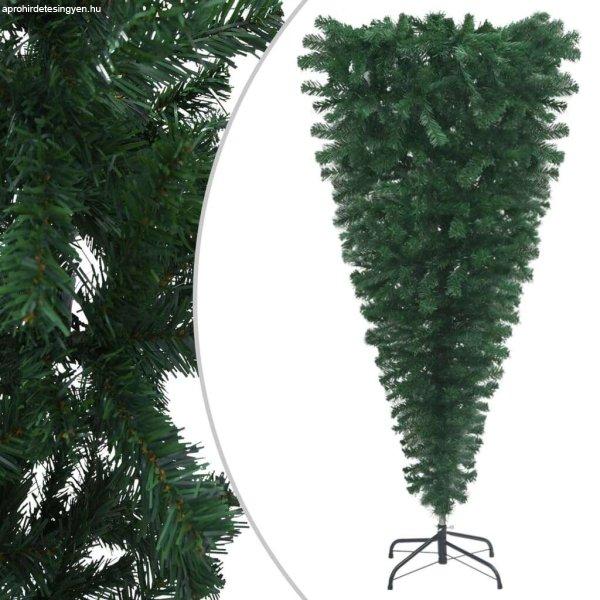 Fordított műkarácsonyfa led-ekkel és gömbszettel 120 cm