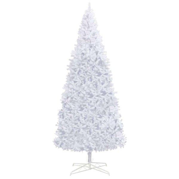 vidaXL fehér megvilágított műkarácsonyfa gömb szettel LED-del 400 cm