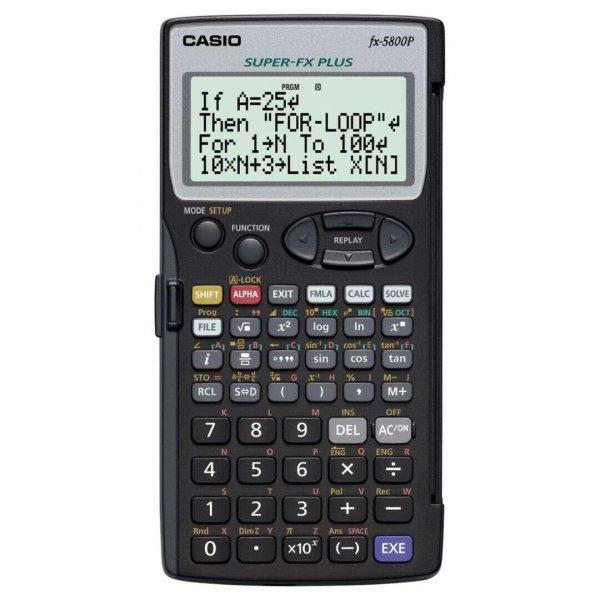 Casio FX 5800 P Tudományos számológép Fekete FX-5800P