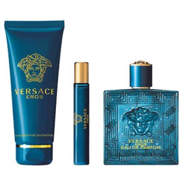 Versace - Eros (eau de parfum) szett II. 100 ml eau de parfum + 10 ml eau de
parfum + 150 ml tusfürdő