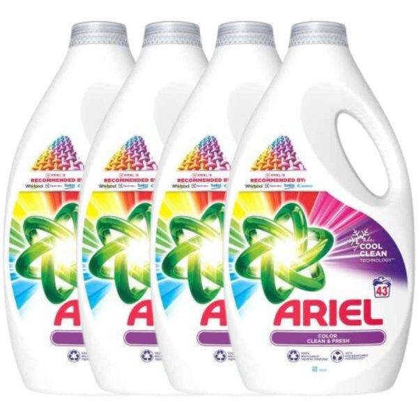 Ariel Color Clean & Fresh folyékony Mosószer 4x2,15L - 172 mosás