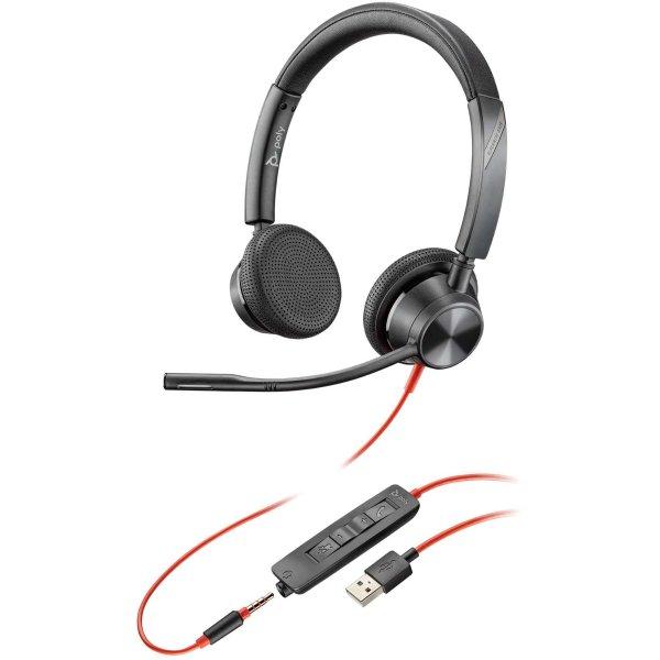 Plantronics Blackwire C3325 USB-C Stereo Headset - Fekete